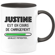 Justine Mug Is Loading Please Wait - Personalized Justine Woman First Name Gift
