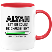 quotedazur - Mug Alyah Est En Cours De Chargement Veuillez Patienter - Cadeau Alyah Prénom Femme Personnalisé - Cadeau Annniversaire Noël Adolescent Collègue