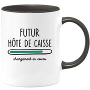 quotedazur - Mug Futur Hote de caisse Chargement En Cours - Cadeau Humour Métier Travail  - Idée Cadeau Hote de caisse Pot De Départ Chef Mutation - Tasse Cadeau Noël Bureau