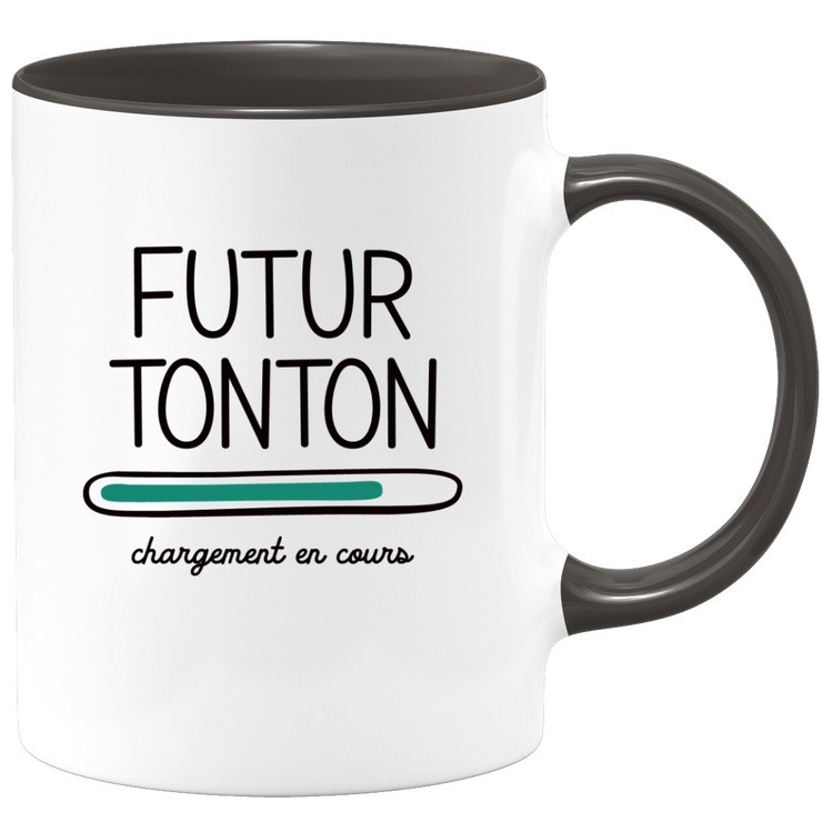quotedazur - Mug Futur Tonton 2025 Chargement En Cours - Cadeau Futur Tonton - Surprise Annonce Grossesse Garçon/Fille Naissance Bébé