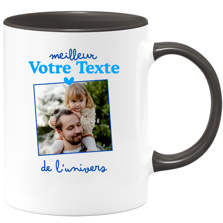 Mug photo personnalisée meilleur de l'univers pour homme - Métier famille prénom couple parent