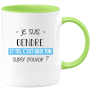 quotedazur - Mug Je Suis Gendre Et Toi C'est Quoi Ton Super Pouvoir - Cadeau Humour Travail - Idée Cadeau Départ Collègue - Tasse Chef Gendre - Idéal Pour Noël Au Bureau