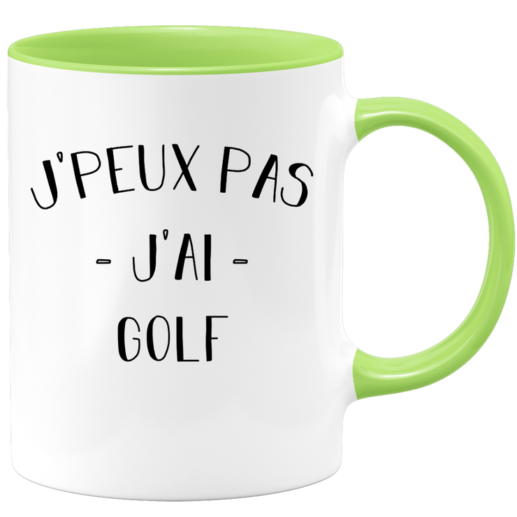 quotedazur - Mug Je Peux Pas J'ai Golf - Cadeau Humour Sport - Idée Cadeau Original - Tasse Golf - Idéal Pour Anniversaire Ou Noël