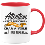 quotedazur - Mug Cette Personne Peut Parler De Char À Voile À Tout Moment - Cadeau Humour Sport - Idée Cadeau Original     - Tasse Char À Voile - Anniversaire Ou Noël