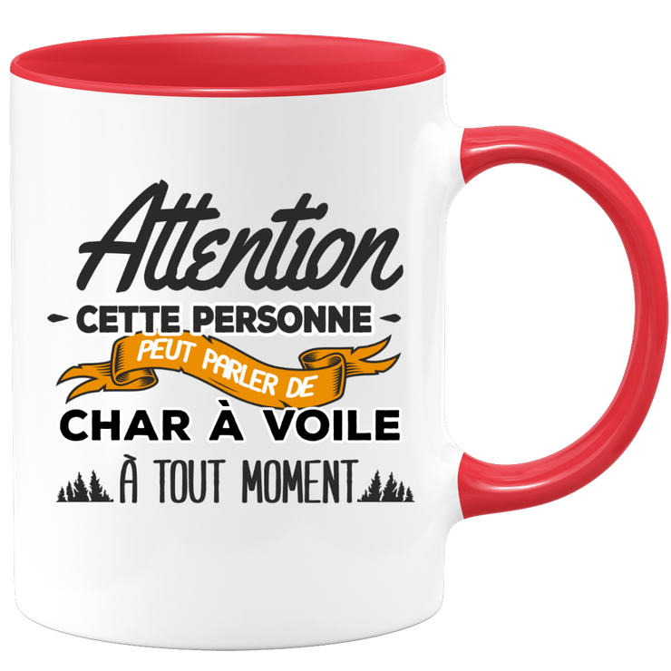 quotedazur - Mug Cette Personne Peut Parler De Char À Voile À Tout Moment - Cadeau Humour Sport - Idée Cadeau Original     - Tasse Char À Voile - Anniversaire Ou Noël