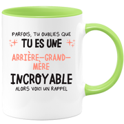 Mug parfois, tu oublies que tu es une Arrière-grand-mère incroyable, alors voici un rappel