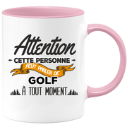quotedazur - Mug Cette Personne Peut Parler De Golf À Tout Moment - Cadeau Humour Sport - Idée Cadeau Original Golfeur Golfeuse - Tasse Golf - Anniversaire Ou Noël