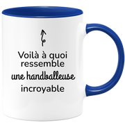 quotedazur - Mug Voilà À Quoi Ressemble Une Handballeuse Incroyable - Cadeau Pour Handballeuse - Cadeau Personnalisé Pour Femme - Cadeau Original Anniversaire Ou Noël