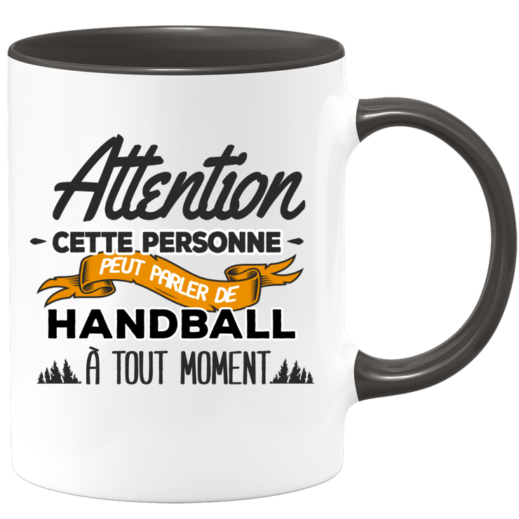 quotedazur - Mug Cette Personne Peut Parler De Handball À Tout Moment - Cadeau Humour Sport - Idée Cadeau Original Handballeur Handballeuse - Tasse Idéale Anniversaire Ou Noël