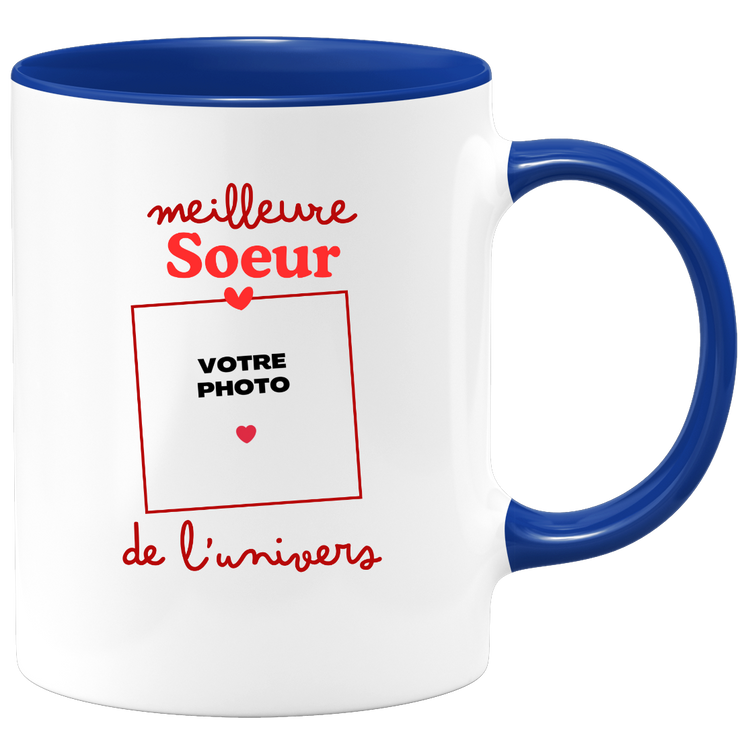 Mug Meilleure Soeur de l'univers - Mug personnalisé avec photo famille