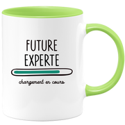 quotedazur - Mug Future Experte Chargement En Cours - Cadeau Humour Promotion Travail - Idée Cadeau Départ Collègue - Tasse Chef Experte - Idéal Pour Noël Au Bureau