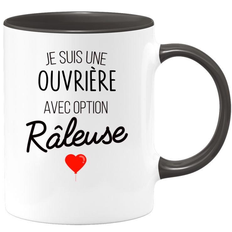 quotedazur - Mug Je Suis Une Ouvrière Avec Option Râleuse - Cadeau Idéal Pour Ouvrière - Cadeau Personnalisé Pour Femme - Cadeau Original Pour Anniversaire Ou Noël