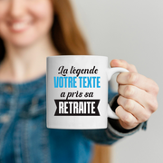 Mug personnalisable La Légende a pris sa retraite
