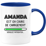 quotedazur - Mug Amanda Est En Cours De Chargement Veuillez Patienter - Cadeau Amanda Prénom Femme Personnalisé - Cadeau Annniversaire Noël Adolescent Collègue