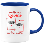 Mug Meilleure Copine de l'univers - Mug personnalisé avec 2 photos couple