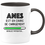 quotedazur - Mug Anes Est En Cours De Chargement Veuillez Patienter - Cadeau Anes Prénom Homme Personnalisé - Cadeau Annniversaire Noël Adolescent Collègue