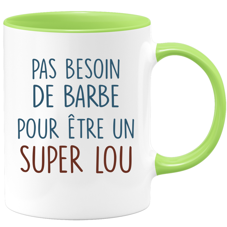 Mug pas besoin de barbe pour être un super Lou