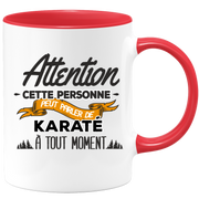 quotedazur - Mug Cette Personne Peut Parler De Karaté À Tout Moment - Cadeau Humour Sport - Idée Cadeau Original Karateka   - Tasse Karaté - Anniversaire Ou Noël