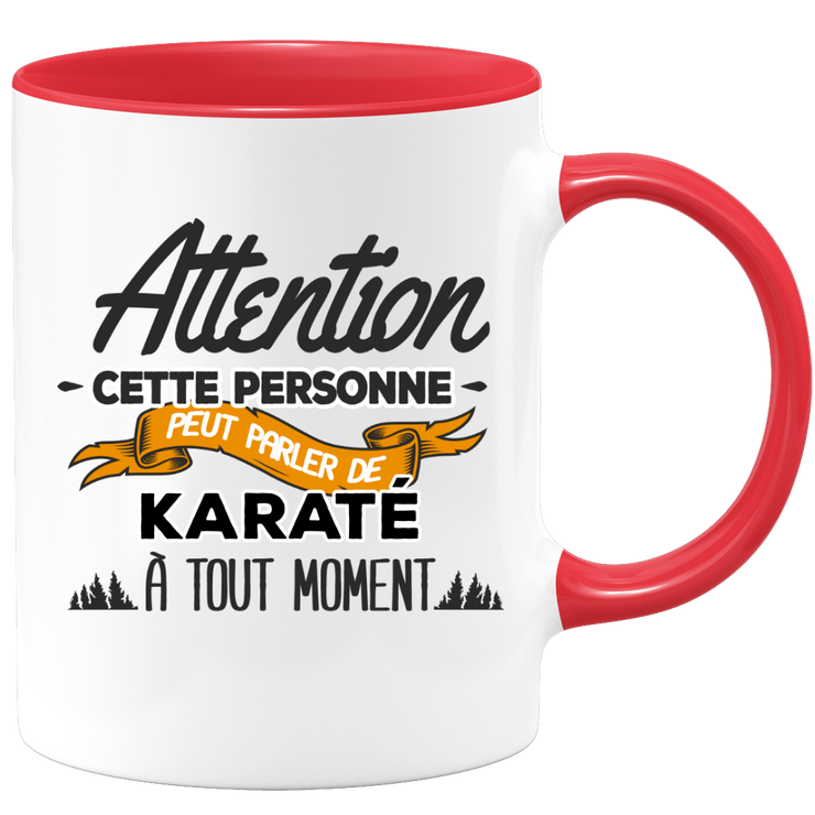 quotedazur - Mug Cette Personne Peut Parler De Karaté À Tout Moment - Cadeau Humour Sport - Idée Cadeau Original Karateka   - Tasse Karaté - Anniversaire Ou Noël