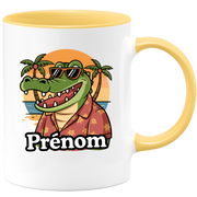 Mug Crocodile Retraité Personnalisé - Personnalisable Ajoutez un Prénom