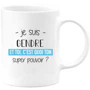 quotedazur - Mug Je Suis Gendre Et Toi C'est Quoi Ton Super Pouvoir - Cadeau Humour Travail - Idée Cadeau Départ Collègue - Tasse Chef Gendre - Idéal Pour Noël Au Bureau