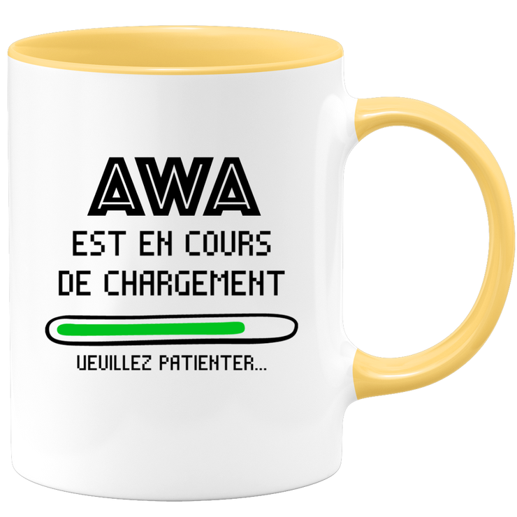 quotedazur - Mug Awa Est En Cours De Chargement Veuillez Patienter - Cadeau Awa Prénom Femme Personnalisé - Cadeau Annniversaire Noël Adolescent Collègue