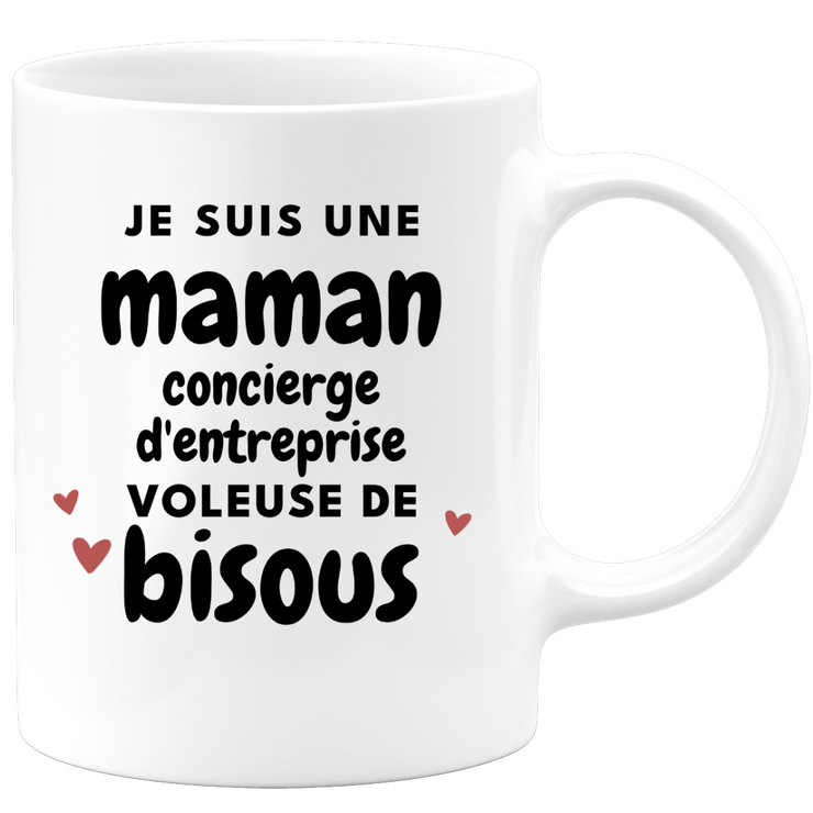 quotedazur - Mug I'm a Corporate Concierge Mum Stealing Kisses - Original Mother's Day Gift - Gift Idea For Mum Birthday - Gift For Future Mum Birth