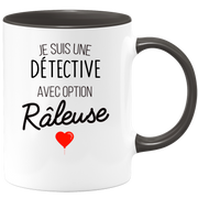quotedazur - Mug Je Suis Une Détective Avec Option Râleuse - Cadeau Idéal Pour Détective - Cadeau Personnalisé Pour Femme - Cadeau Original Pour Anniversaire Ou Noël
