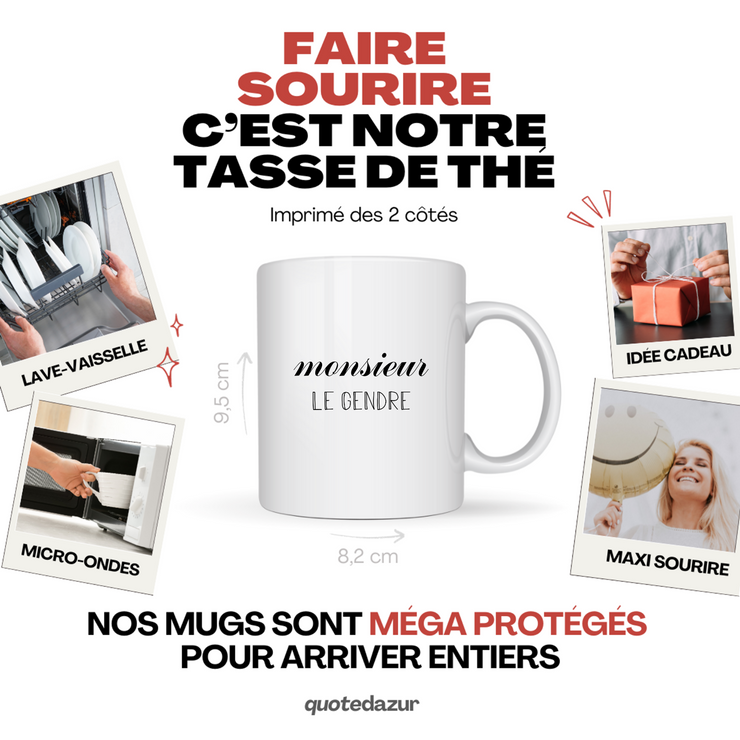 quotedazur - Mug Monsieur Le Gendre Idéal Pour Cadeau Famille, Anniversaire, Noël