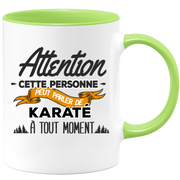 quotedazur - Mug Cette Personne Peut Parler De Karaté À Tout Moment - Cadeau Humour Sport - Idée Cadeau Original Karateka   - Tasse Karaté - Anniversaire Ou Noël
