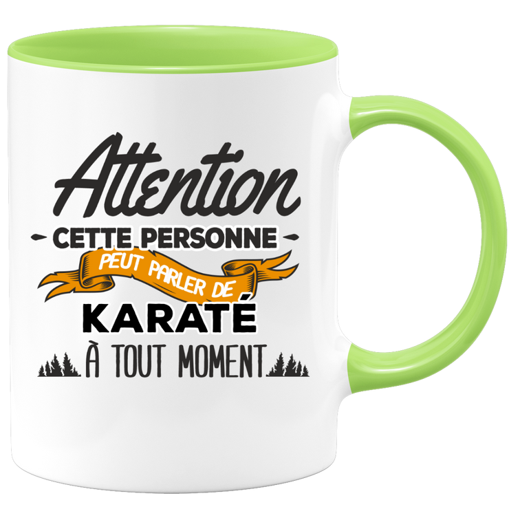 quotedazur - Mug Cette Personne Peut Parler De Karaté À Tout Moment - Cadeau Humour Sport - Idée Cadeau Original Karateka   - Tasse Karaté - Anniversaire Ou Noël