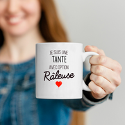 quotedazur - Mug Je Suis Une Tante Avec Option Râleuse - Cadeau Idéal Pour Tante - Cadeau Personnalisé Pour Femme - Cadeau Original Pour Anniversaire Ou Noël