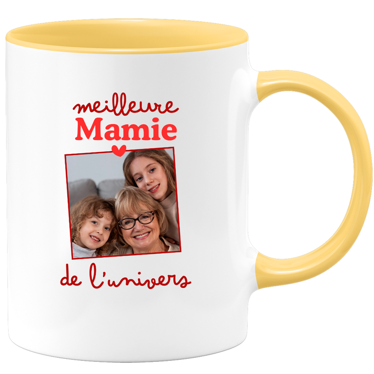 Mug Meilleure mamie de l'univers - Mug personnalisé avec photo famille
