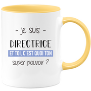 quotedazur - Mug Je Suis Directrice Super Pouvoir - Cadeau Humour Pour Une Collègue Femme Directrice - Tasse Idéale Pour Noël, Anniversaire, Départ Retraite, Mutation, Nouveau Poste