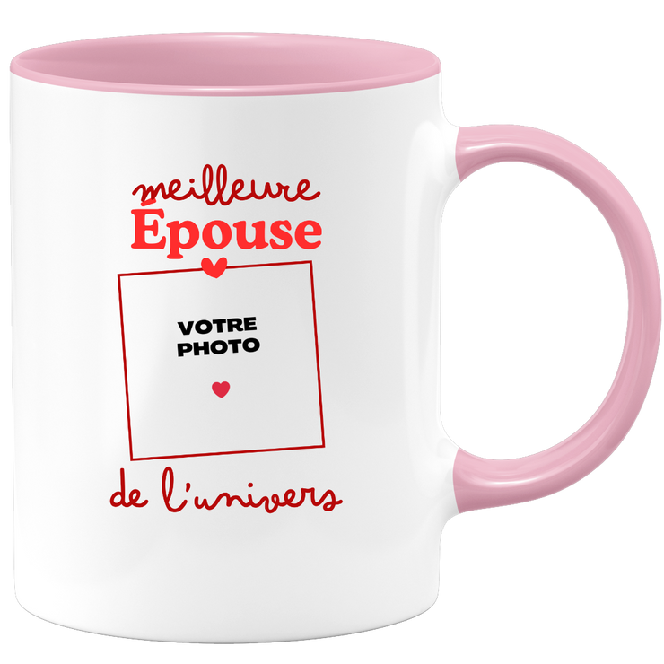 Mug Meilleure Épouse de l'univers - Mug personnalisé avec photo famille