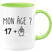 quotedazur - Mug Idée Cadeau 18 ans Homme Femme - Cadeau Anniversaire 18 Ans - Idée Cadeau Original, Humour, Drôle, Rigolo, Fun - Mug Tasse Café Thé Pas Cher