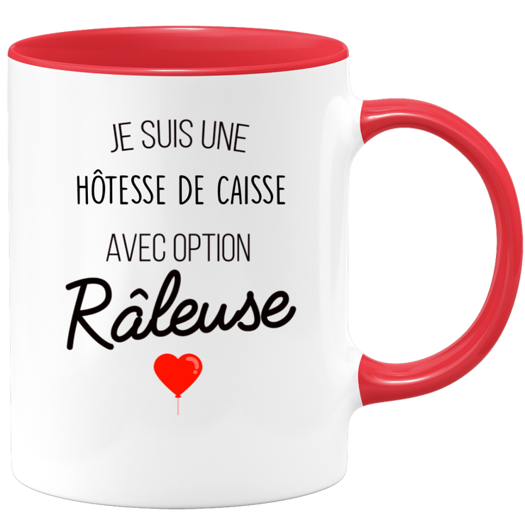 quotedazur - Mug Je Suis Une Hôtesse De Caisse Avec Option Râleuse - Cadeau Idéal Pour Hôtesse De Caisse - Cadeau Personnalisé Pour Femme - Cadeau Original Pour Anniversaire Ou Noël