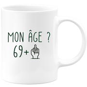 quotedazur - Mug Anniversaire 70 ans Doigt Honneur Rigolo Drôle - Tasse Fun Idée Cadeau Anniversaire 70 ans Homme Femme Humour Original