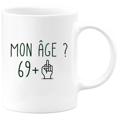 quotedazur - Mug Anniversaire 70 ans Doigt Honneur Rigolo Drôle - Tasse Fun Idée Cadeau Anniversaire 70 ans Homme Femme Humour Original