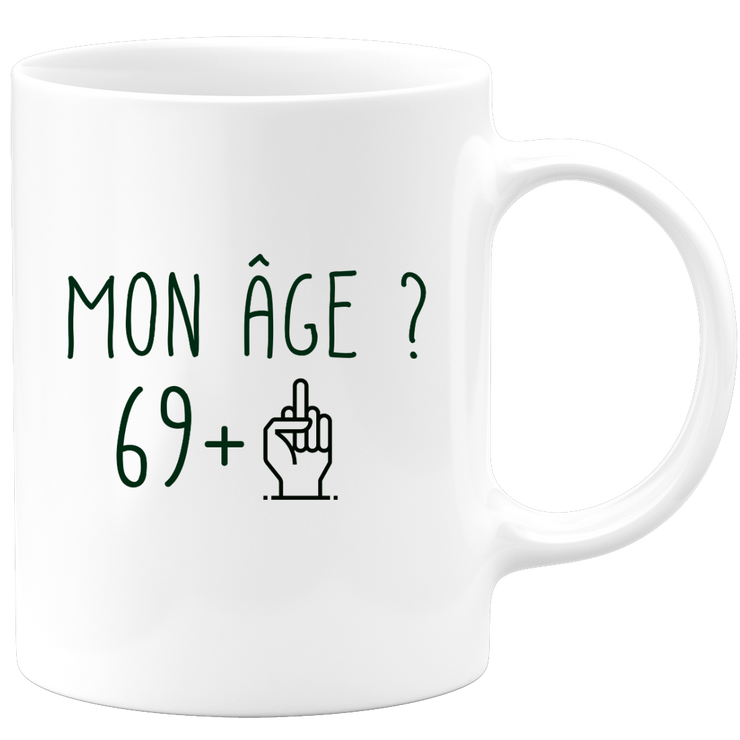 quotedazur - Mug Anniversaire 70 ans Doigt Honneur Rigolo Drôle - Tasse Fun Idée Cadeau Anniversaire 70 ans Homme Femme Humour Original