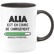 quotedazur - Mug Alia Est En Cours De Chargement Veuillez Patienter - Cadeau Alia Prénom Femme Personnalisé - Cadeau Annniversaire Noël Adolescent Collègue