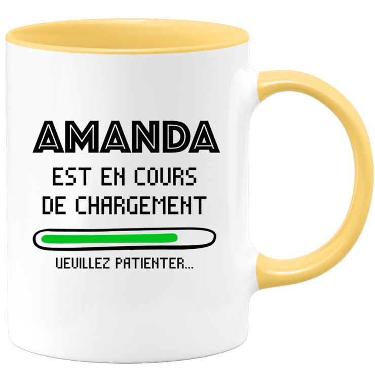 quotedazur - Mug Amanda Est En Cours De Chargement Veuillez Patienter - Cadeau Amanda Prénom Femme Personnalisé - Cadeau Annniversaire Noël Adolescent Collègue