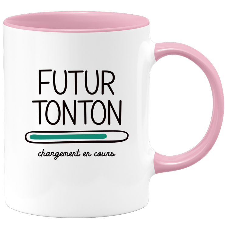 quotedazur - Mug Futur Tonton 2025 Chargement En Cours - Cadeau Futur Tonton - Surprise Annonce Grossesse Garçon/Fille Naissance Bébé