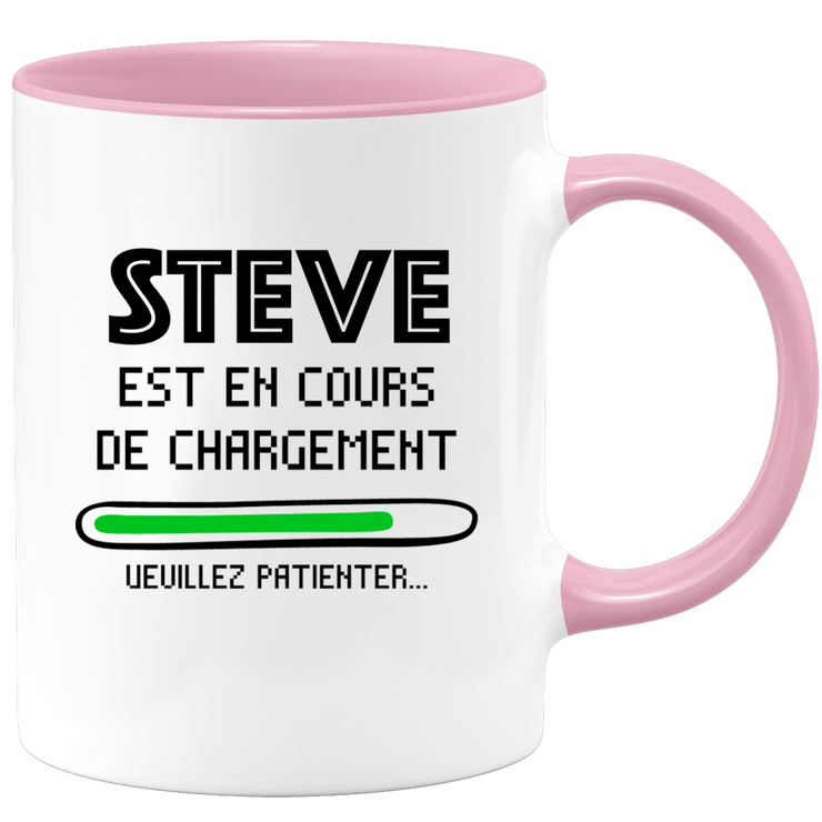 quotedazur - Mug Steve Est En Cours De Chargement Veuillez Patienter - Cadeau Steve Prénom Homme Personnalisé - Cadeau Annniversaire Noël Adolescent Collègue