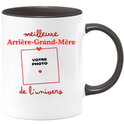 Mug Meilleure Arrière-grand-mère de l'univers - Mug personnalisé avec photo famille