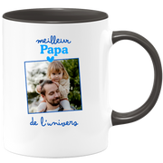 Mug Meilleur papa de l'univers - Mug personnalisé avec photo famille