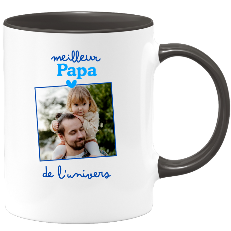 Mug Meilleur papa de l'univers - Mug personnalisé avec photo famille