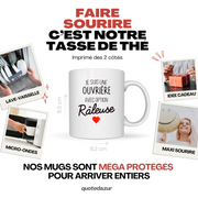 quotedazur - Mug Je Suis Une Ouvrière Avec Option Râleuse - Cadeau Idéal Pour Ouvrière - Cadeau Personnalisé Pour Femme - Cadeau Original Pour Anniversaire Ou Noël
