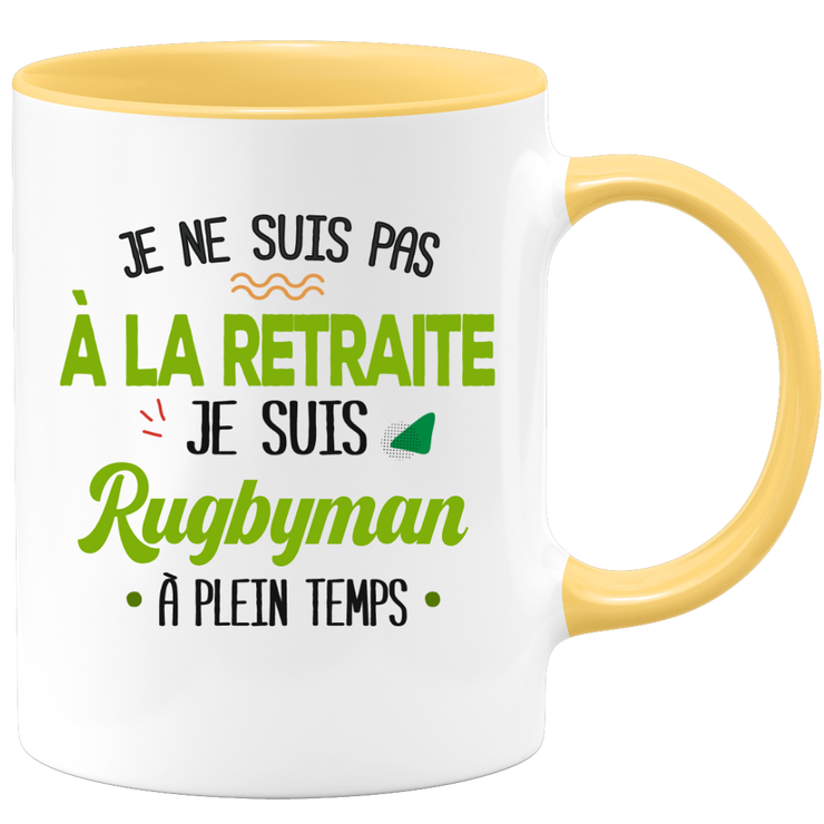 quotedazur - Mug Retraite Je Suis Rugbyman - Cadeau Humour Sport - Idée Cadeau Retraite Original Rugby - Tasse Rugbyman - Départ Retraite Anniversaire Ou Noël