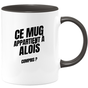 Mug Ce mug appartient à Aloïs, compris ?